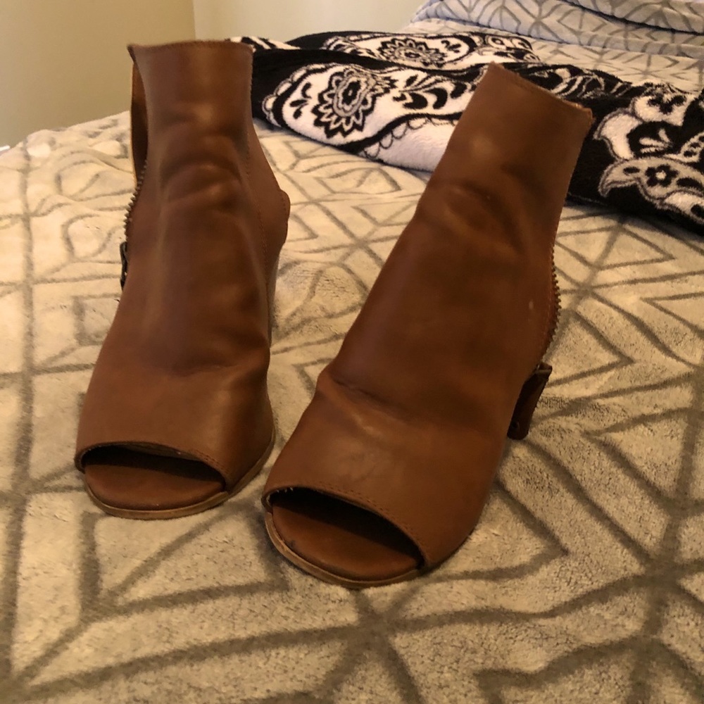 Madden Girl Heeled Booties with Cutouts